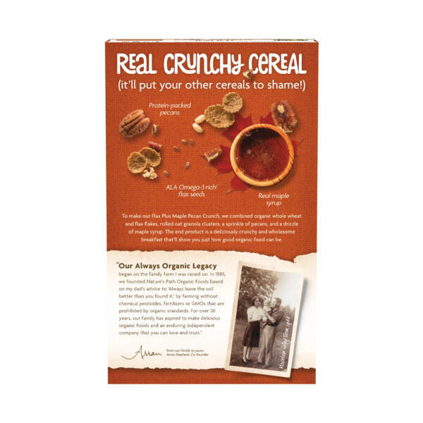 Nature's Path Organic, Flax Plus, Breakfast Cereal, Maple Pecan Crunch, 11.5 oz - Image 2