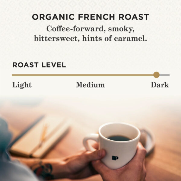 Peet's Coffee Organic French Roast, Dark Roast Ground Coffee, 18 oz Bag - Image 2